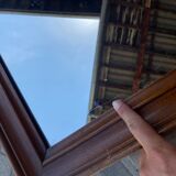 Rectangular wood mirror