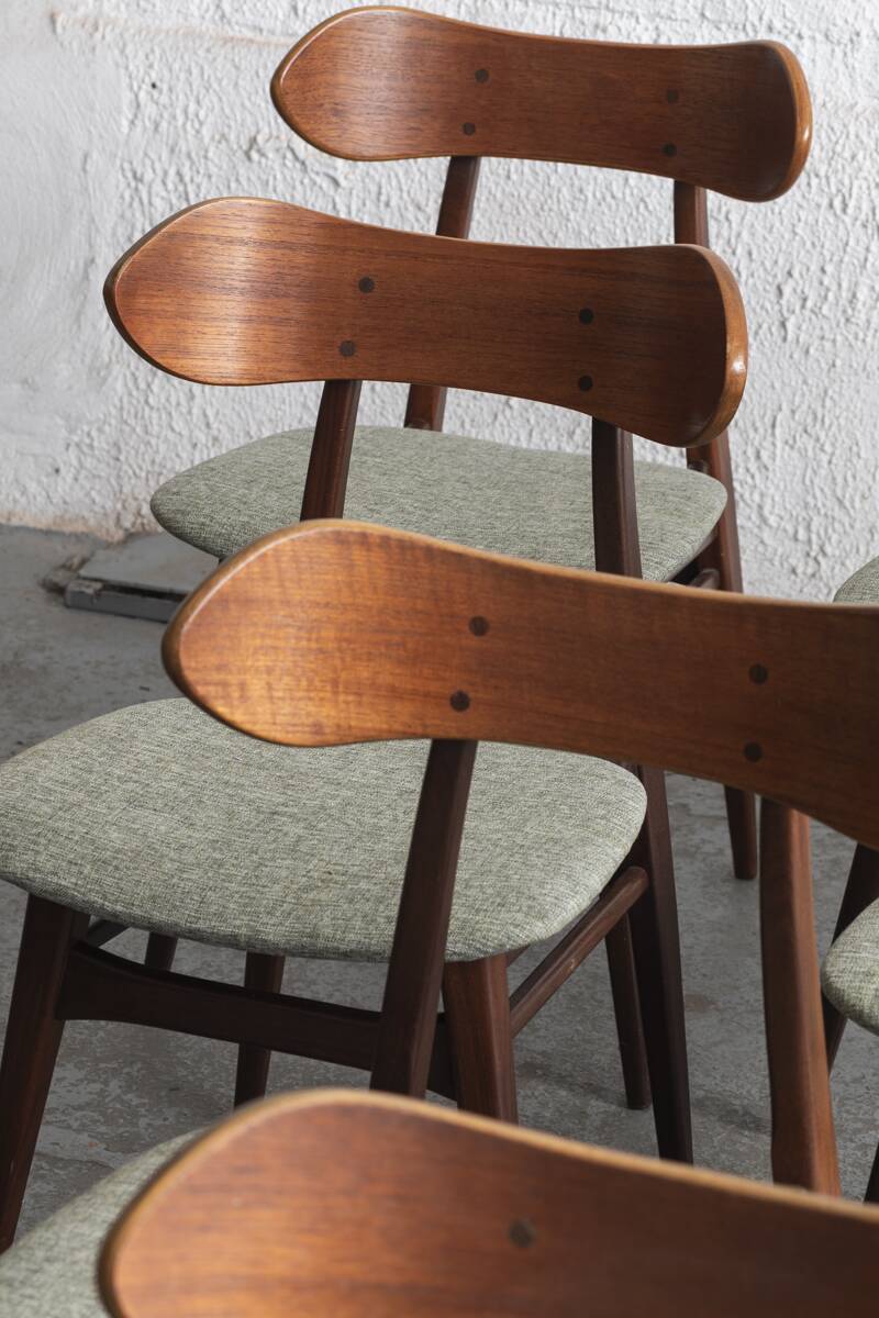 Set of 10 dining chairs 'Kastrup' by Louis van Teeffelen, Dutch design, 1960s