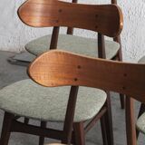 Set of 10 dining chairs 'Kastrup' by Louis van Teeffelen, Dutch design, 1960s