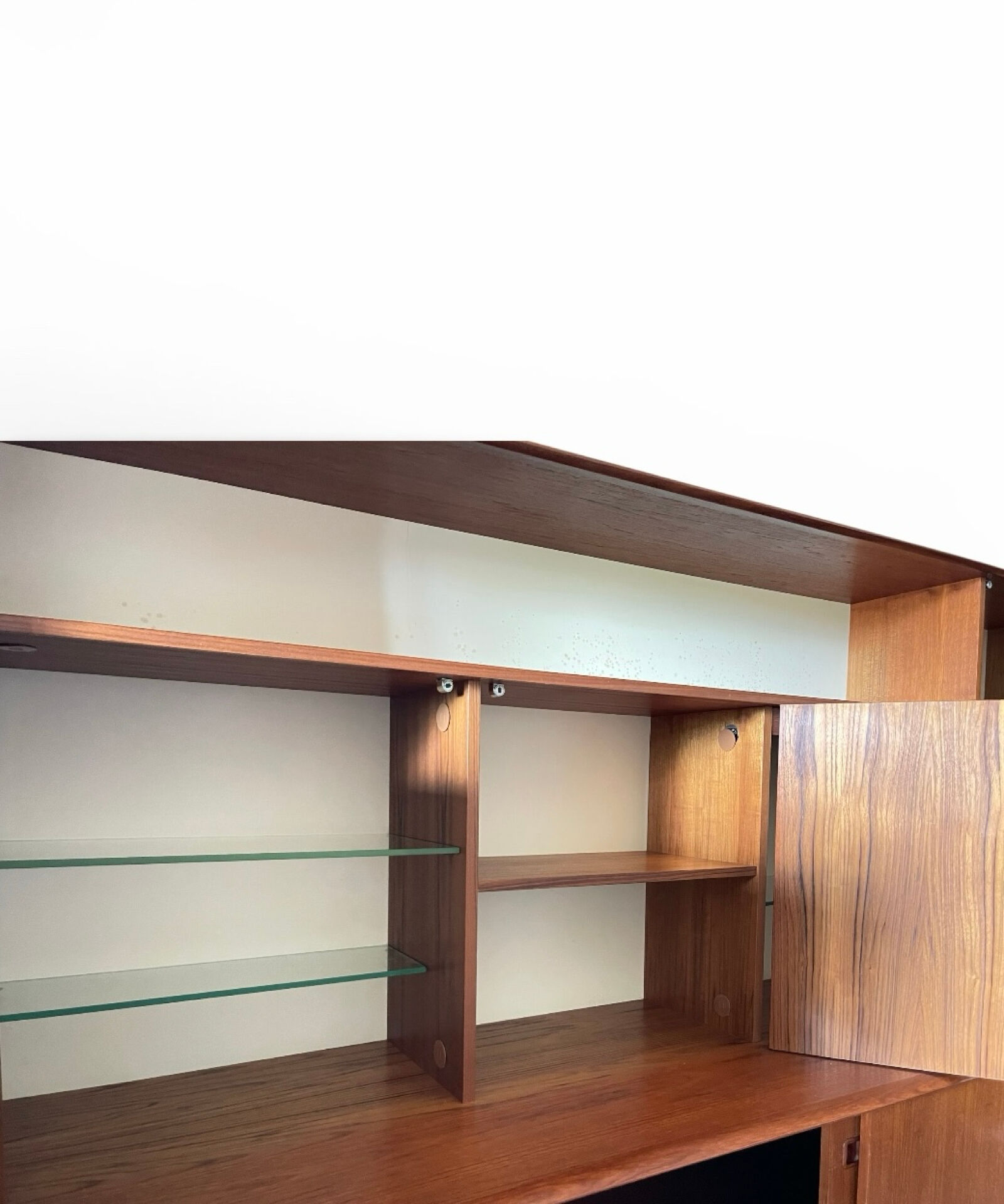 Scandinavian vintage teak library enfilade Denmark design -1960