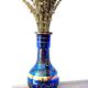 Vase en verre bleu