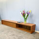 Minimalist XL lowboard, walnut and zebrano, 1960s