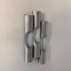 Set of 3 vintage Fuga wall lights by Raak, brushed aluminium, Netherlands 1970.