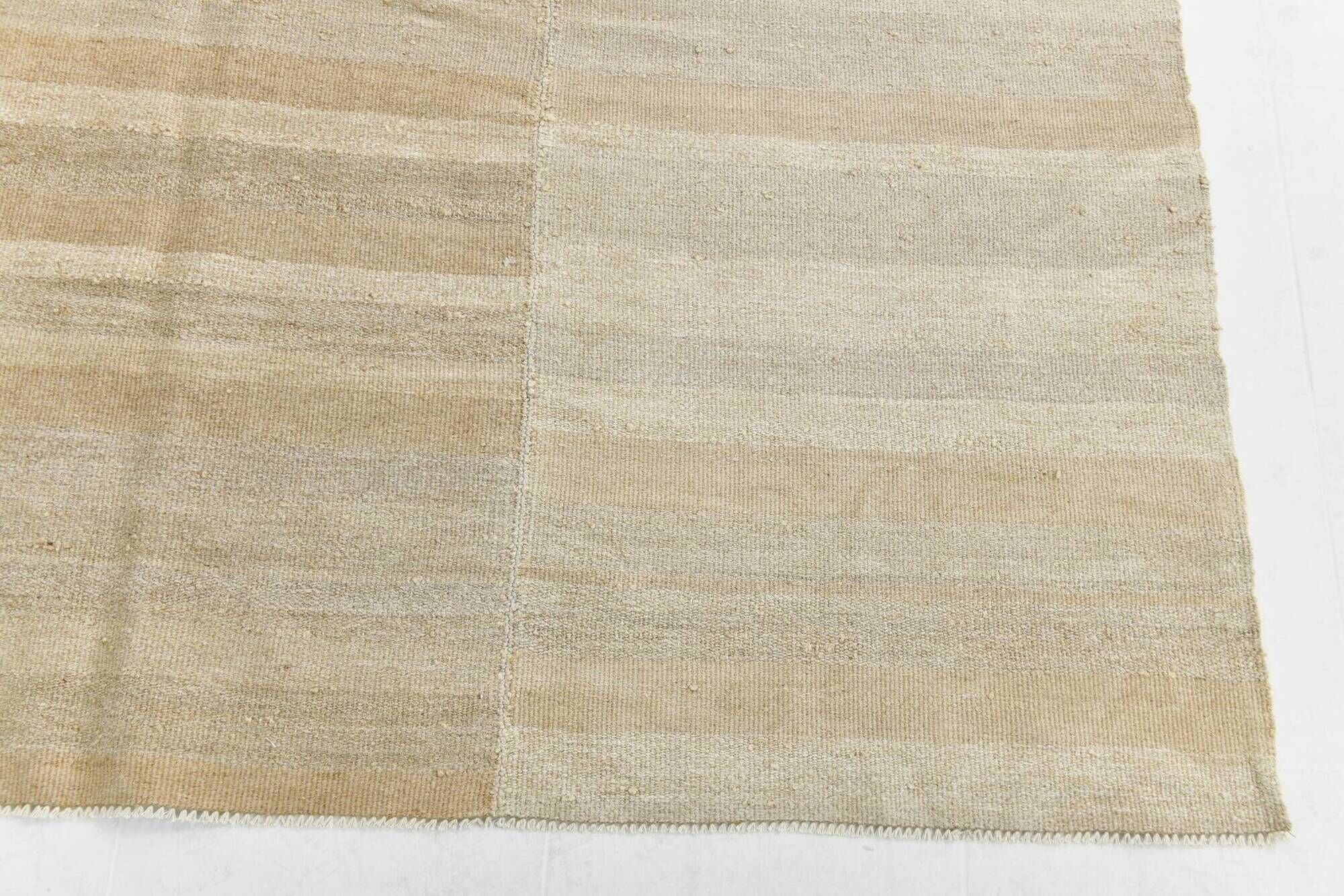 Tapis Kilim surdimensionné beige et crème 8x10, 234x294 cm