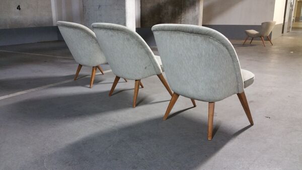 Trio de fauteuils Scissor par Knoll Antimott