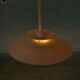 Vintage Scandinavian bowl lamp, minimalist mid-century pendant.
