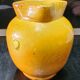 vintage ceramic water jug yellow Vallauris h10cm