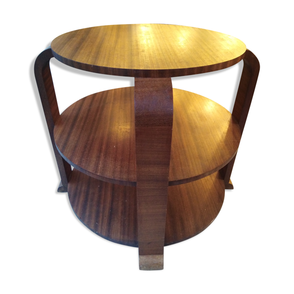 Guéridon table salon style art deco palissandre