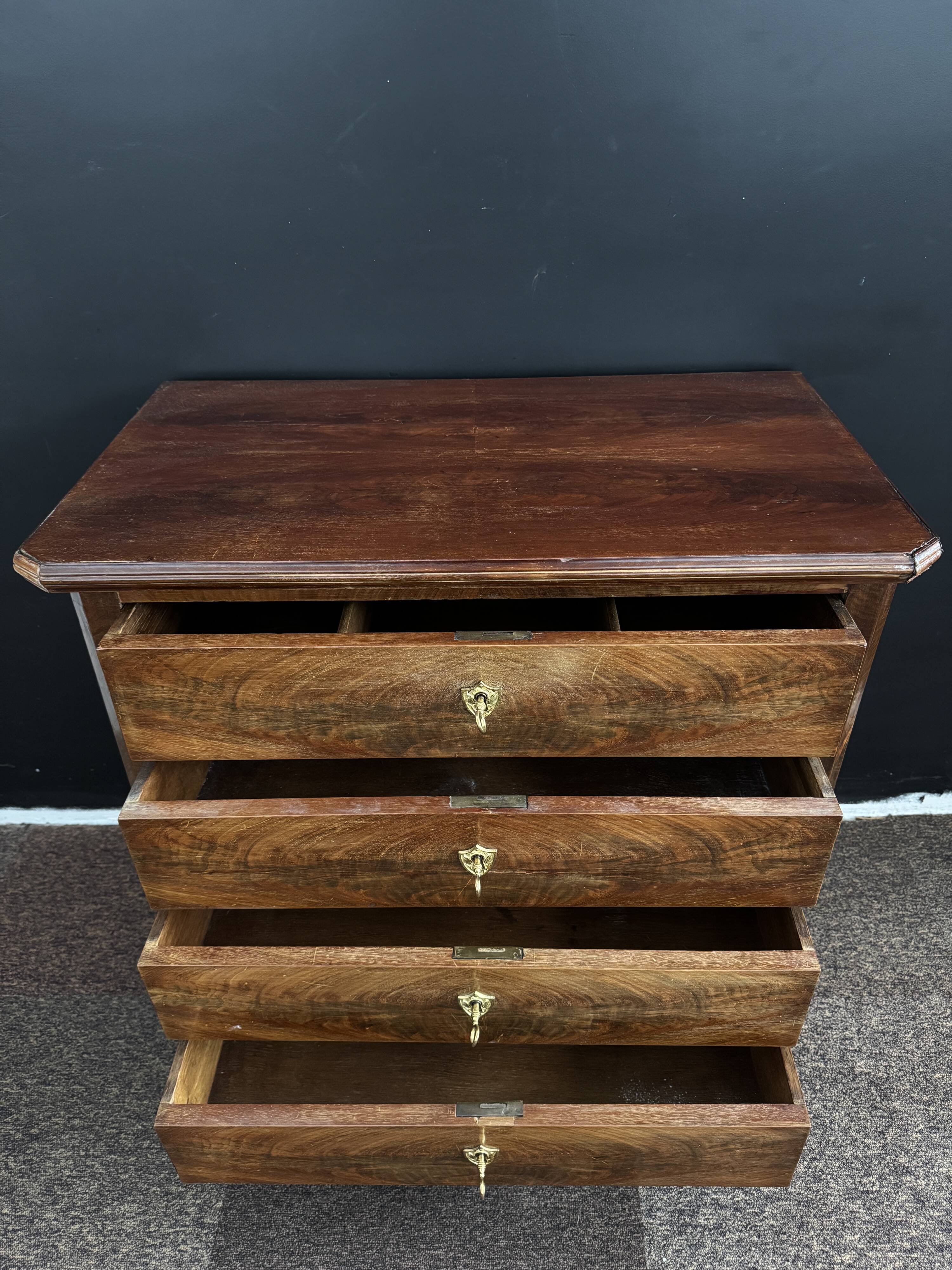 Commode 4 tiroirs en acajou