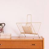 Vintage golden magazine rack