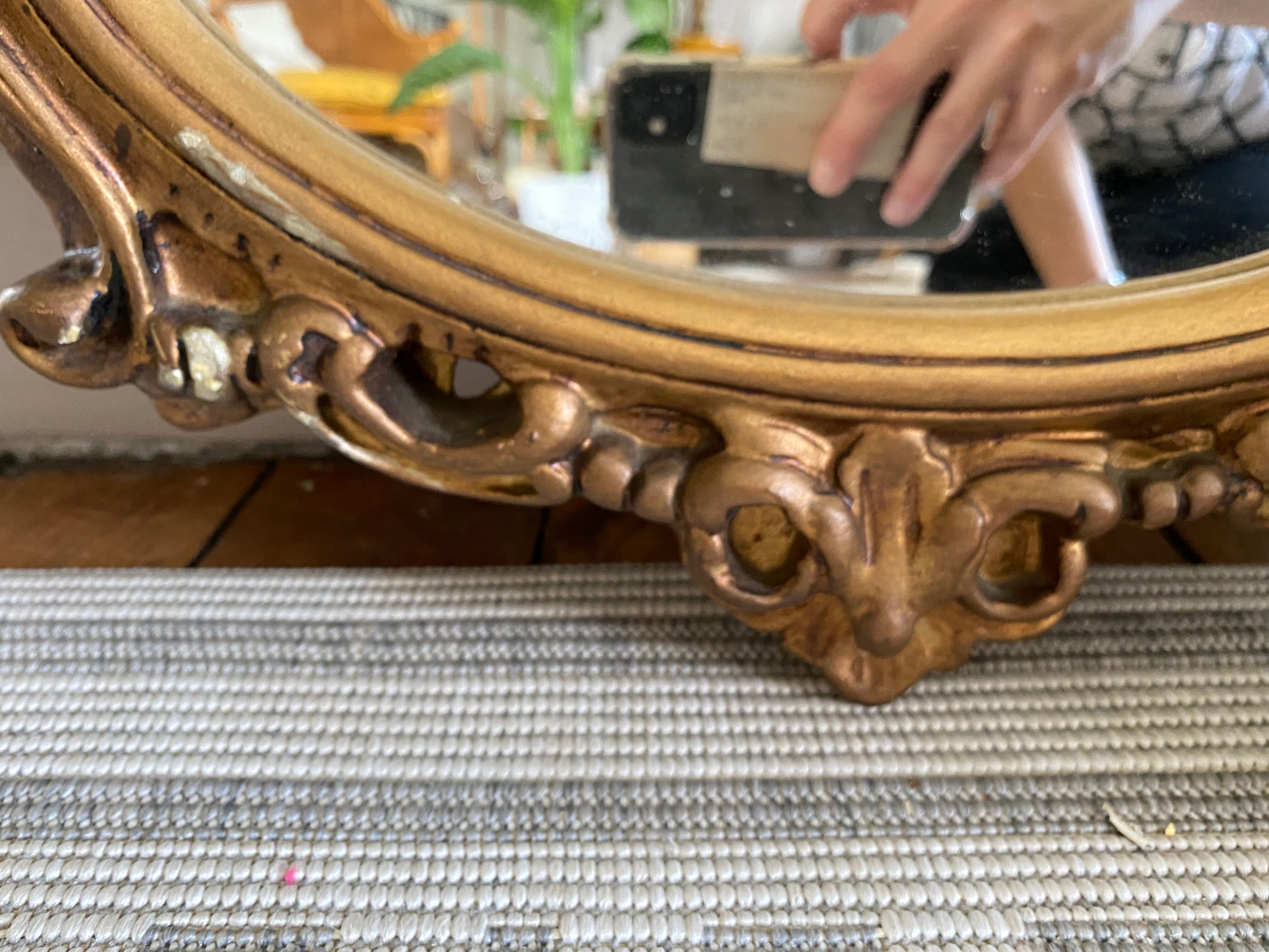 Vintage mirror golden shell 95x64