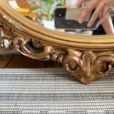 Vintage mirror golden shell 95x64