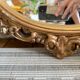 Vintage mirror golden shell 95x64