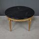 Coffee Table in Marble & Gilded Wood with Gold Leaf, Louis XVI Style – Mid 20th Century