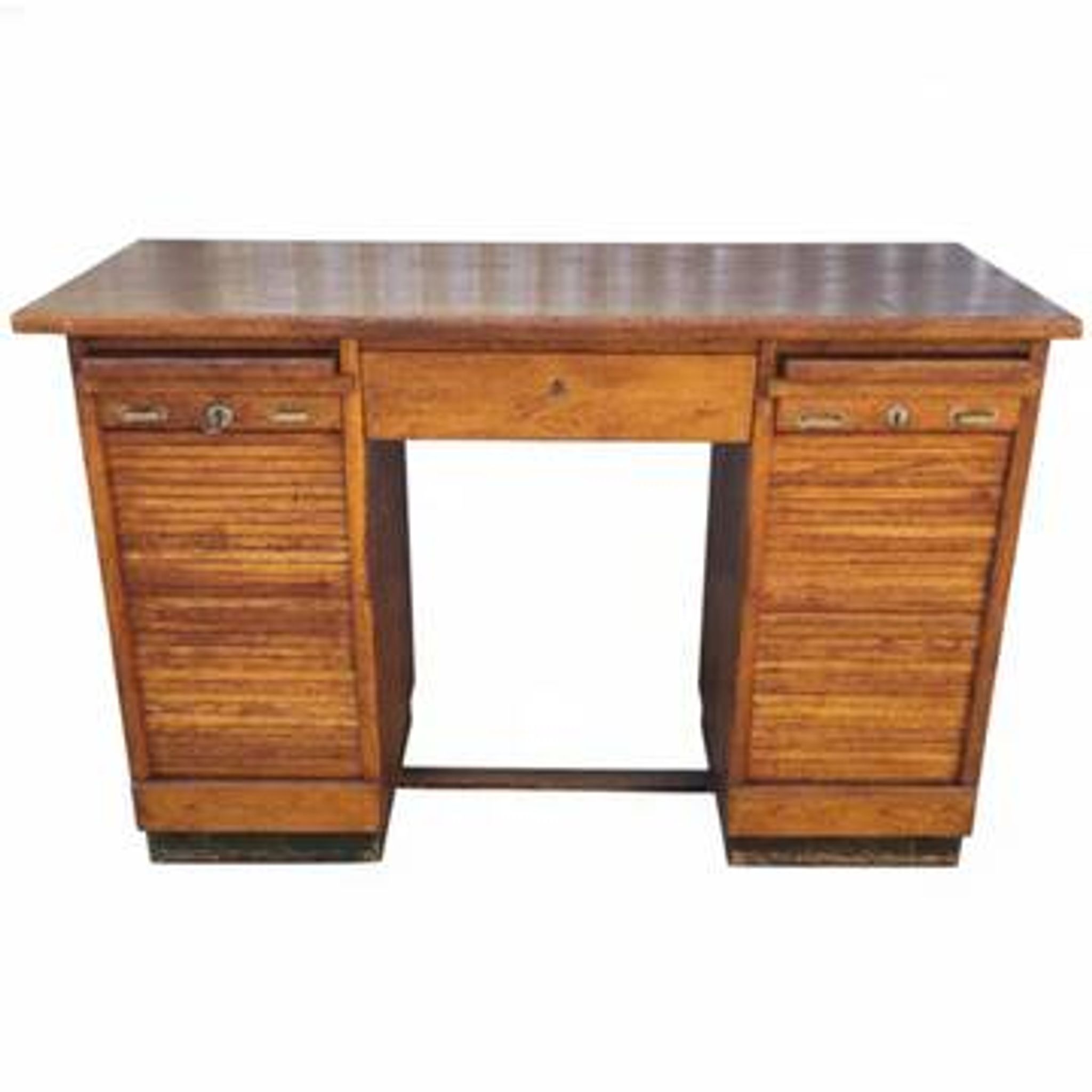 Bureau à rouleau en chêne, Tchécoslovaquie, années 1930