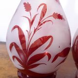 Paire de vases en verre