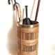 Umbrella stand Gabriella Crespi 1970s Bamboo Brass Height 51 cm