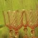 Set of vintage pink glasses