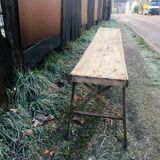 1900s factory long coffee table in poplar