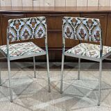Pair of chrome chairs from the 70