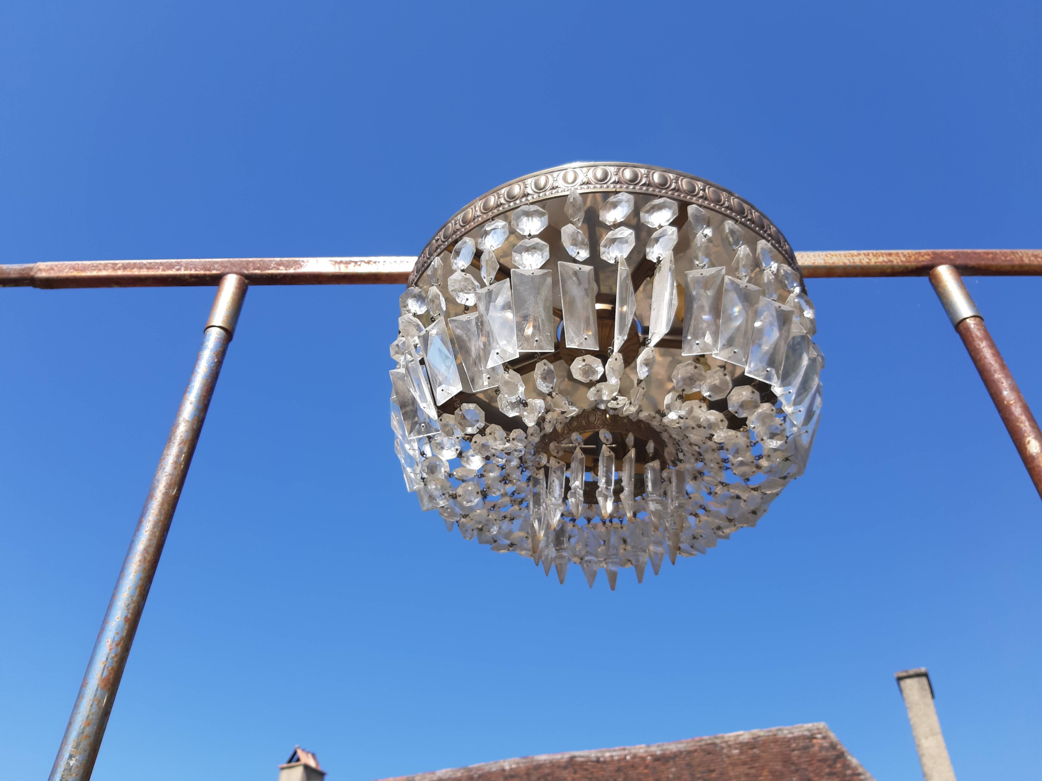 Murano style pampilles chendelier 19th