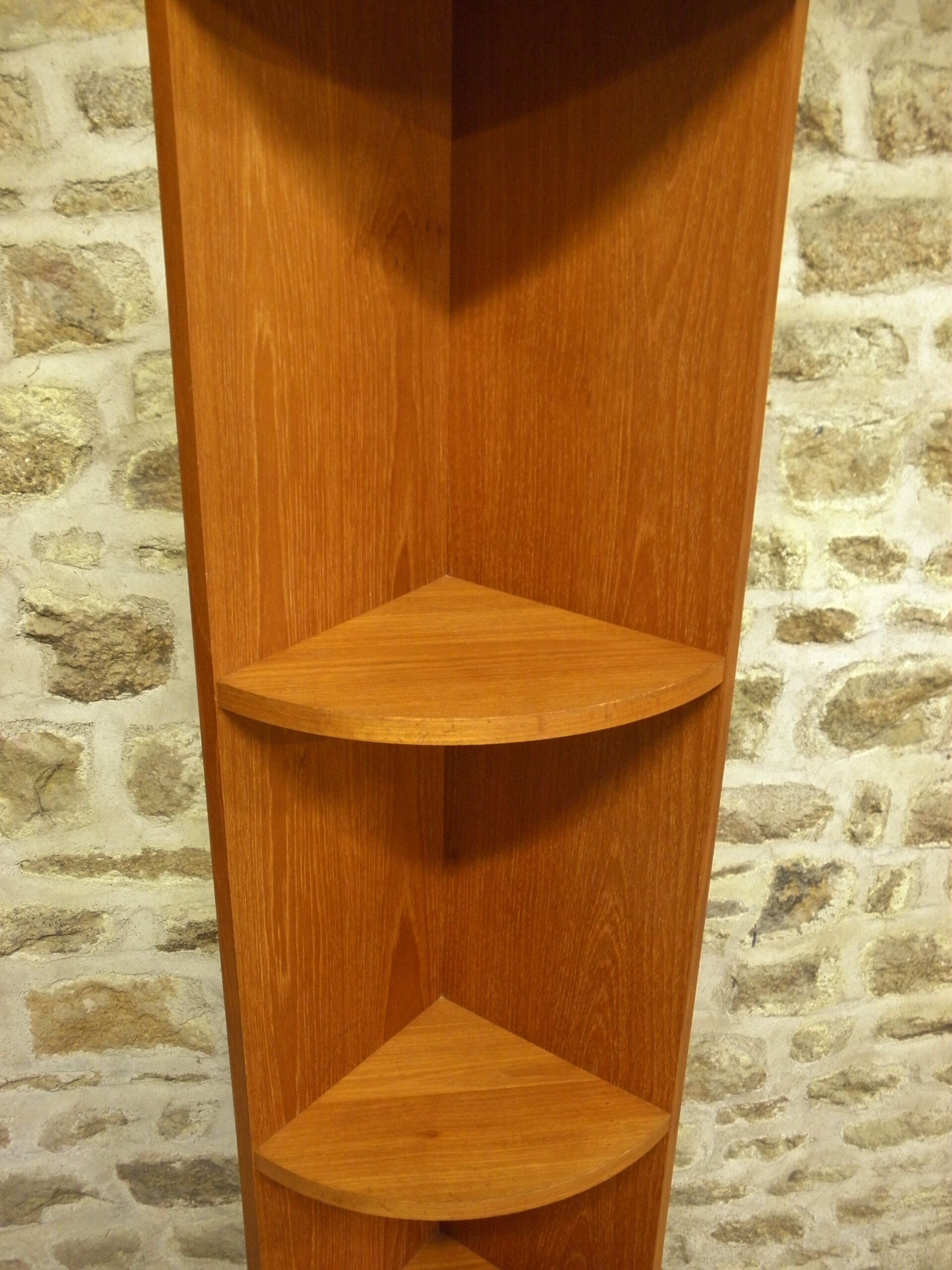 Corner - 70s teak corner shelf