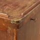 Antique mahogany commode with brass details, 4 drawers, 20th century.