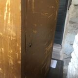 Old wood display and brass ornaments