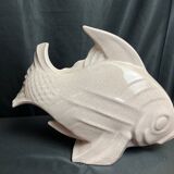 Art Deco, crackled ceramic fish Le Jan circa 1940