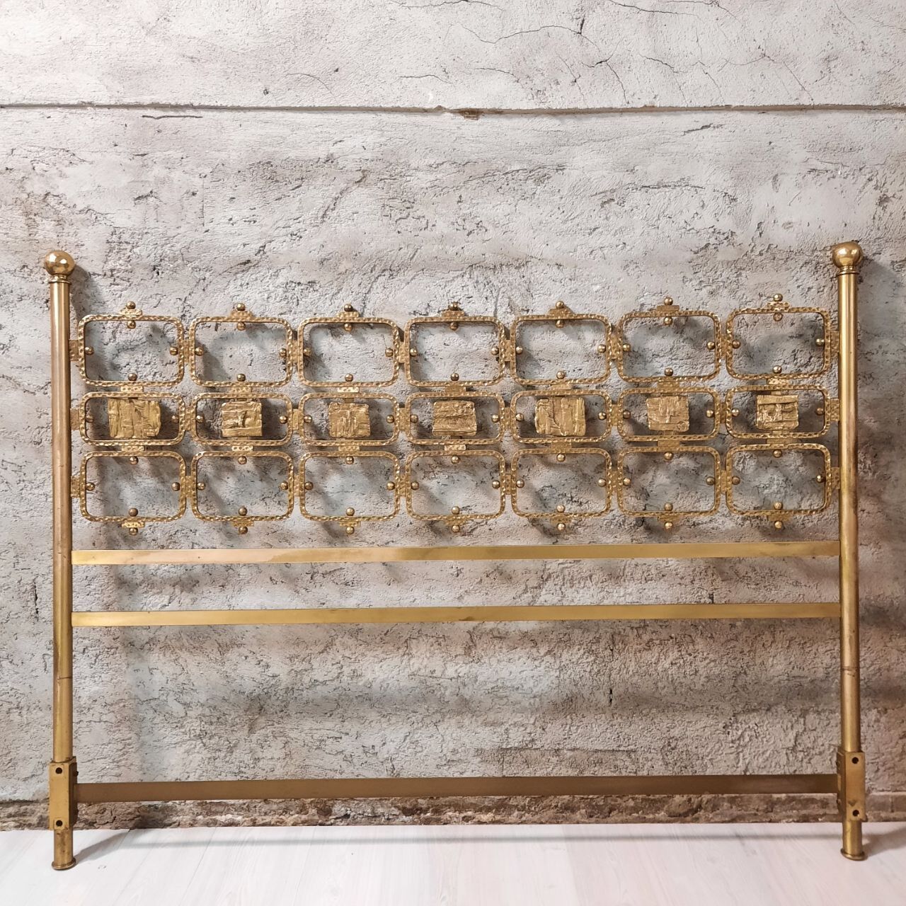 1960s / 70s bed design in gilded brass.