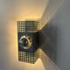 Pair of vintage wall lights, chrome-plated metal, France 1970.