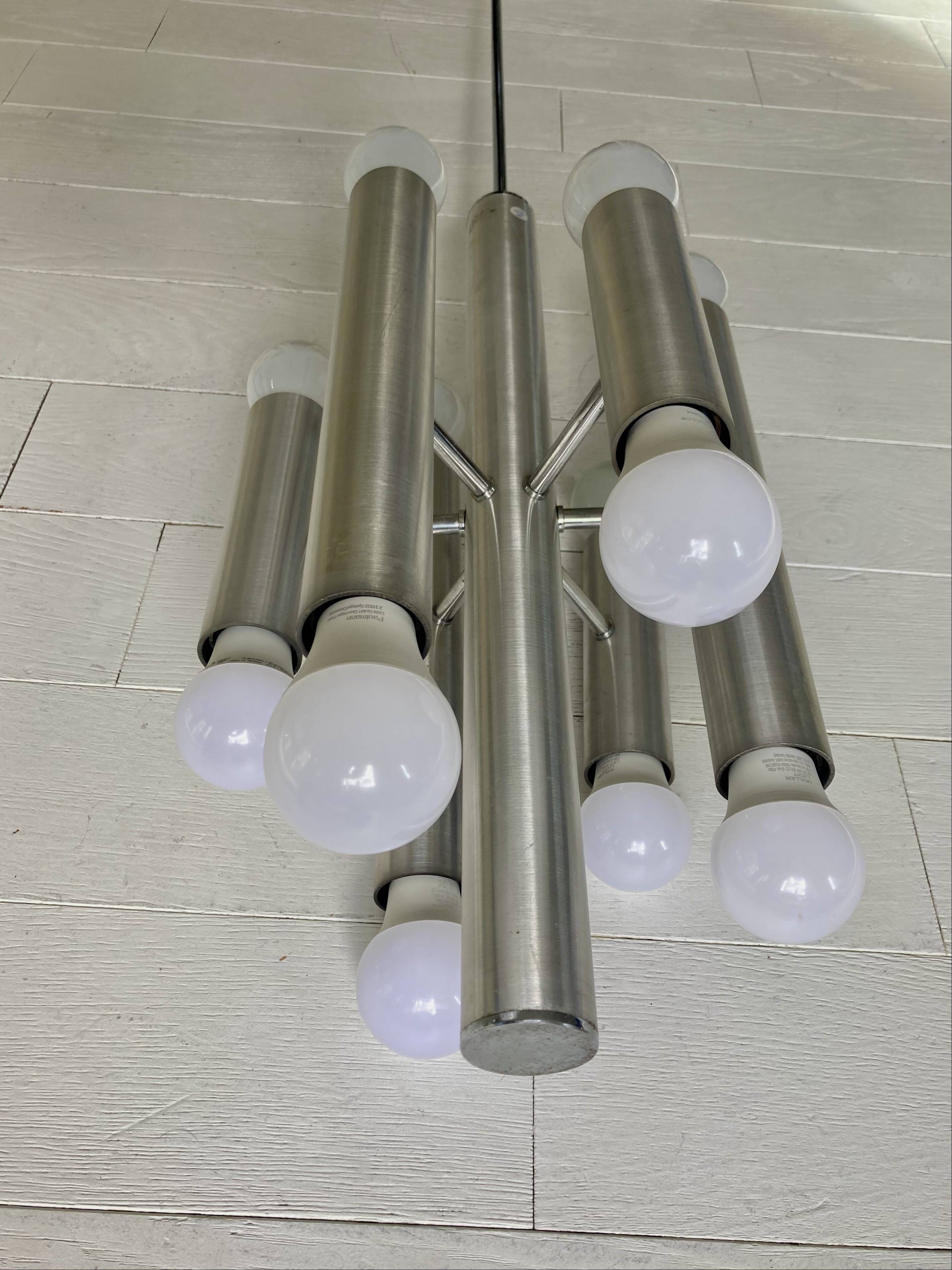 Sciolari chandelier in chrome metal