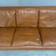Cognac leather ESA lounge sofa, Denmark 1970s