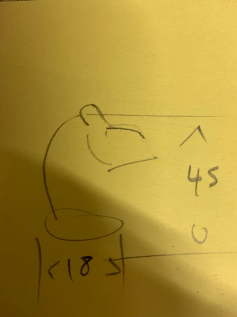 Old black modernist lamp 1930