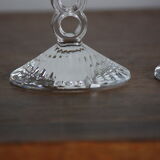 2 vintage champagne flutes in arques crystal