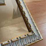 Mirror golden white frame