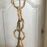 Vintage ball suspension rope and rattan