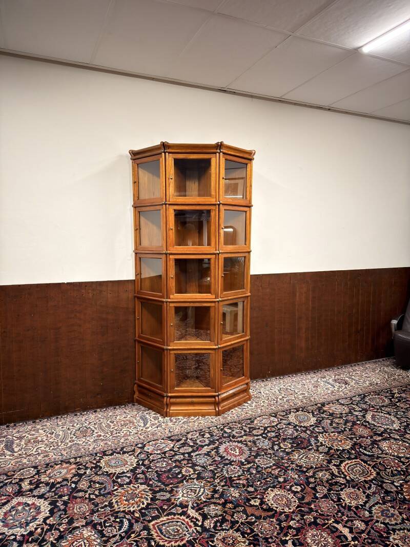 Original Globe Wernicke English Bookcase Half Round