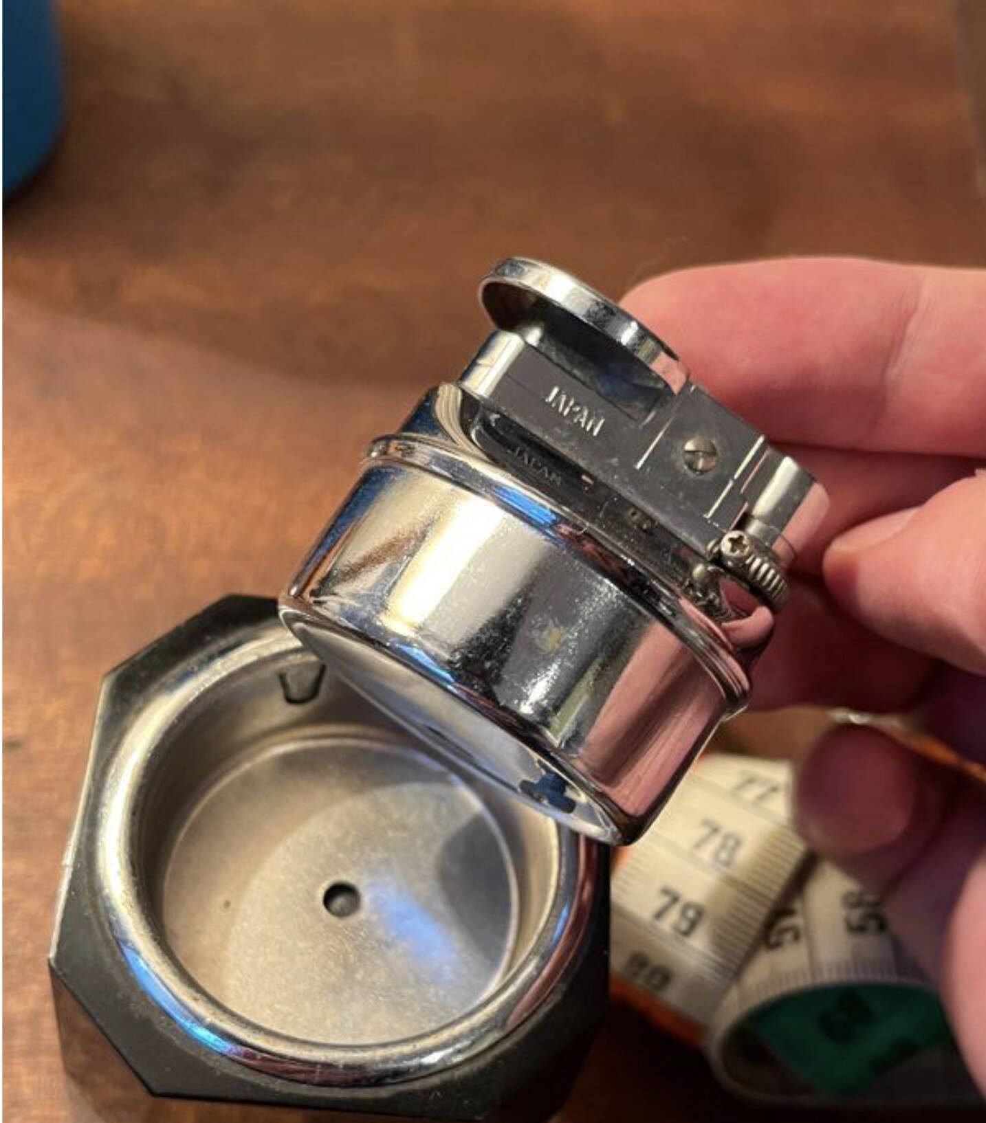 Vintage Japanese resin/glass table lighter
