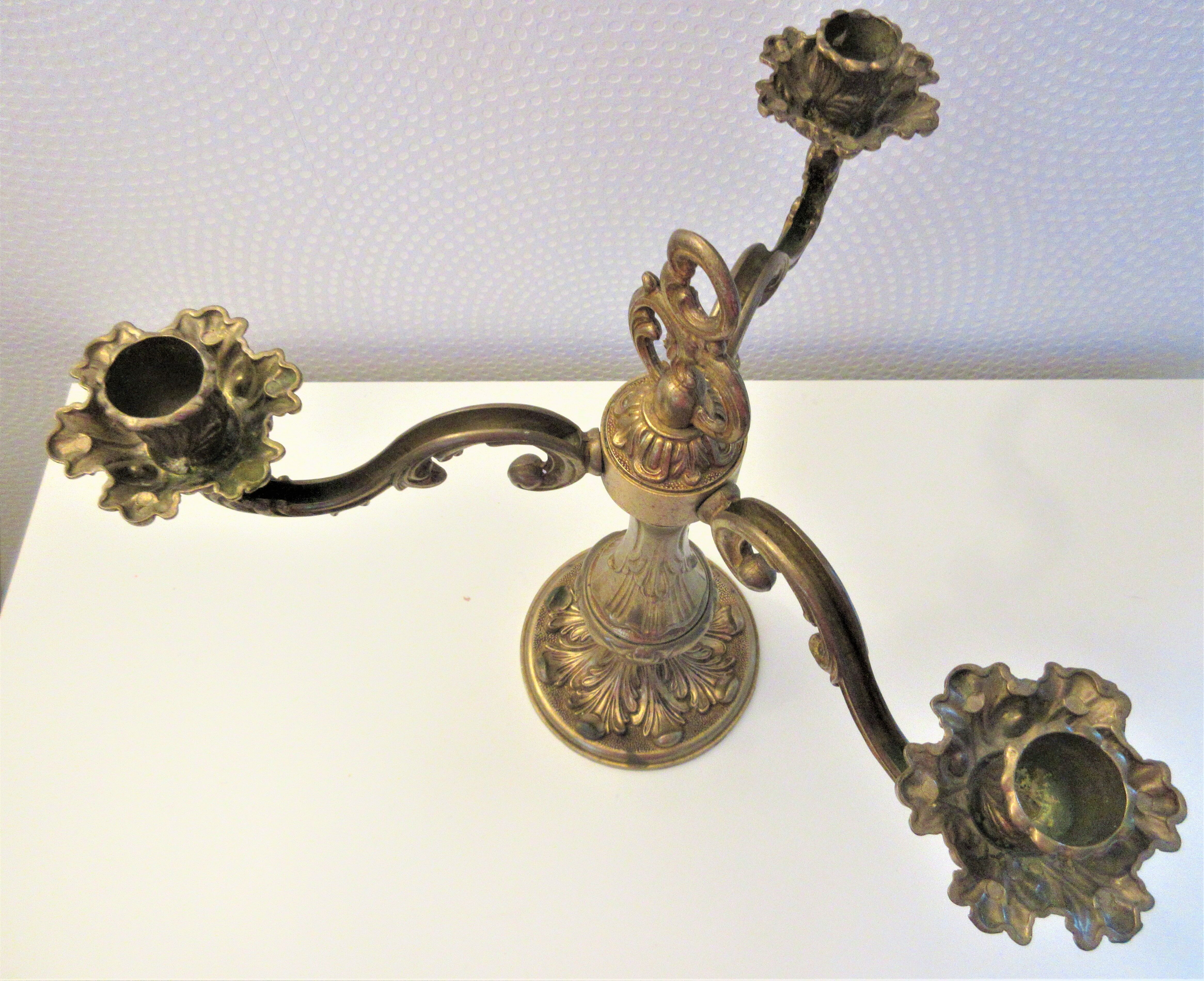 Chandelier 3 branches en bronze