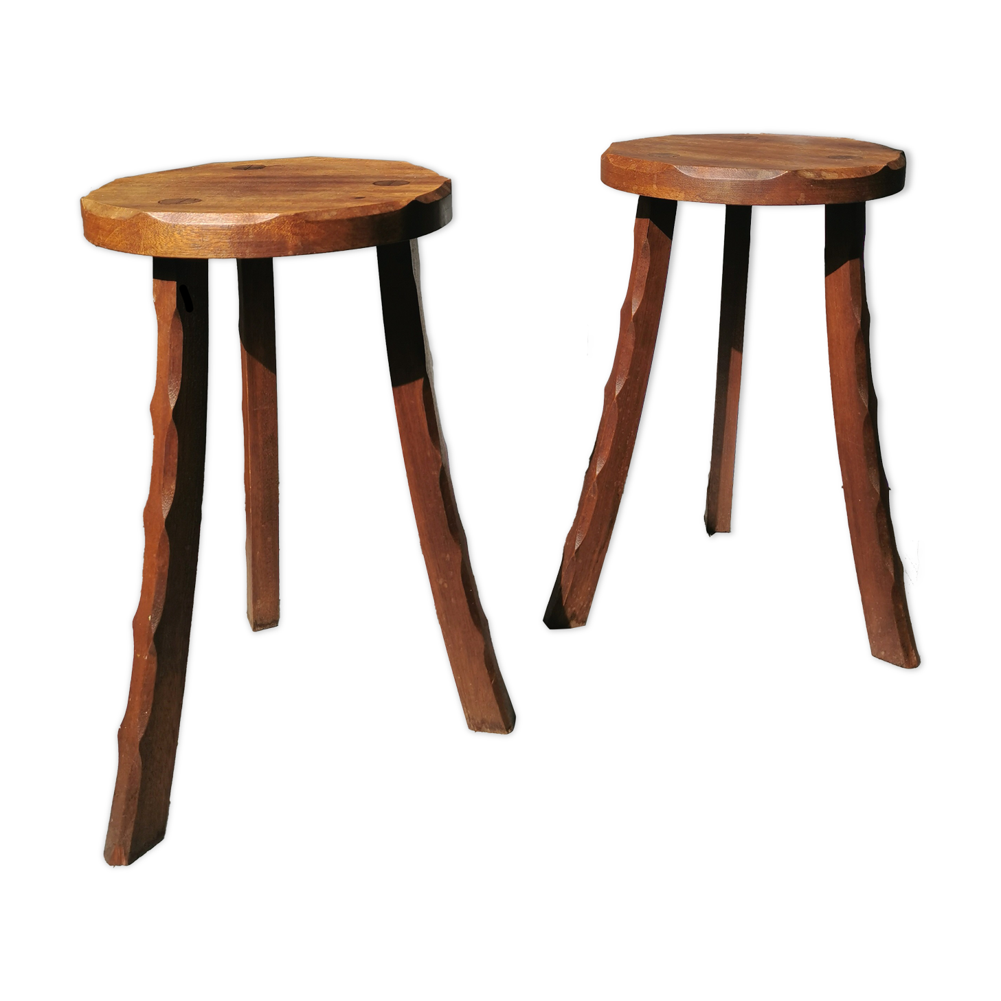 Pair of tripod stools