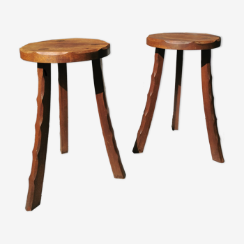 Pair of tripod stools