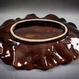 Large Vallauris ceramic bowl in the shape of a leaf