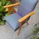 Pair of bridge armchairs with compass feet