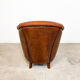 Vintage sheep leather club chair tub maastricht