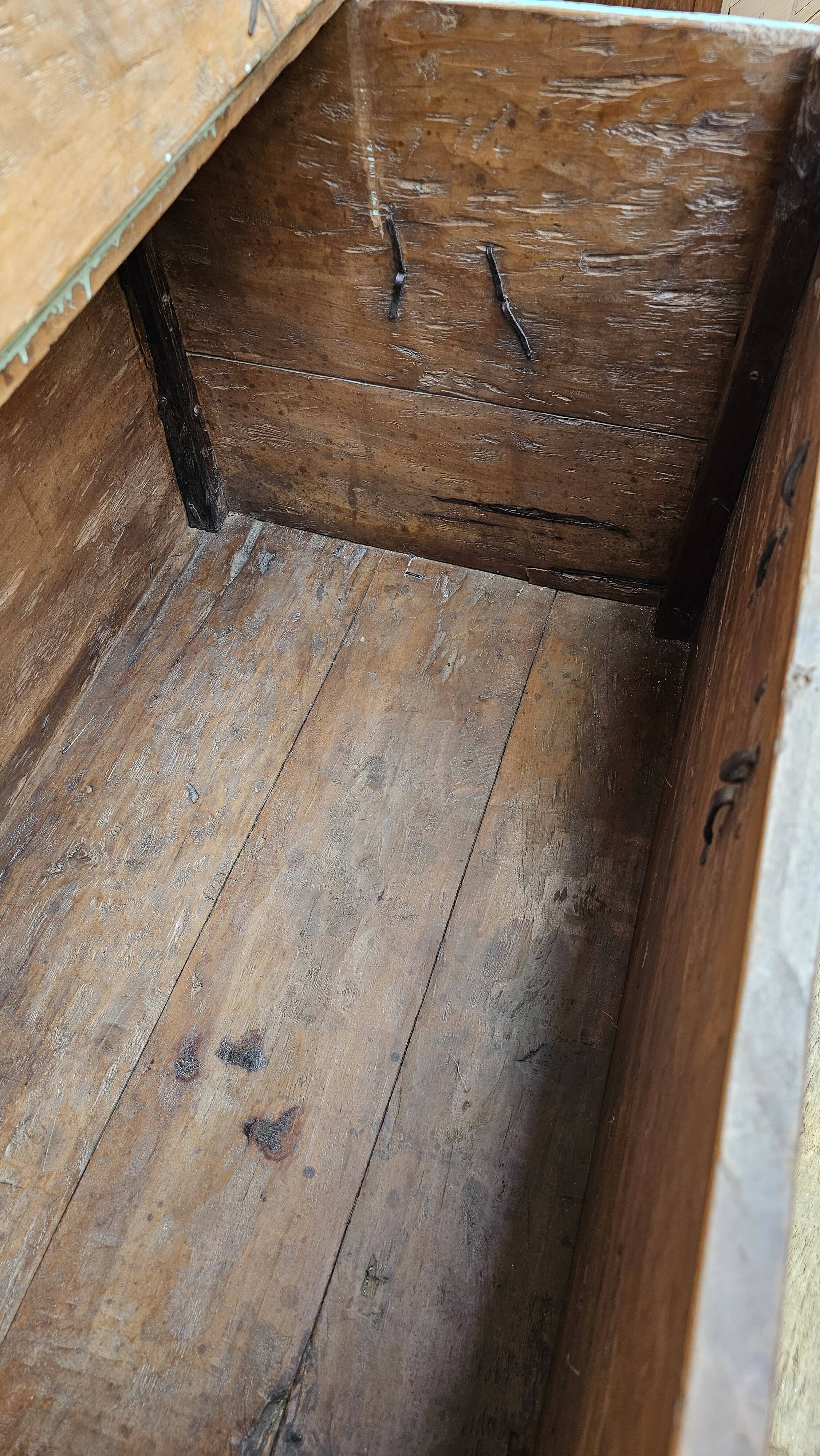 Antique Burmese teak dowry chest