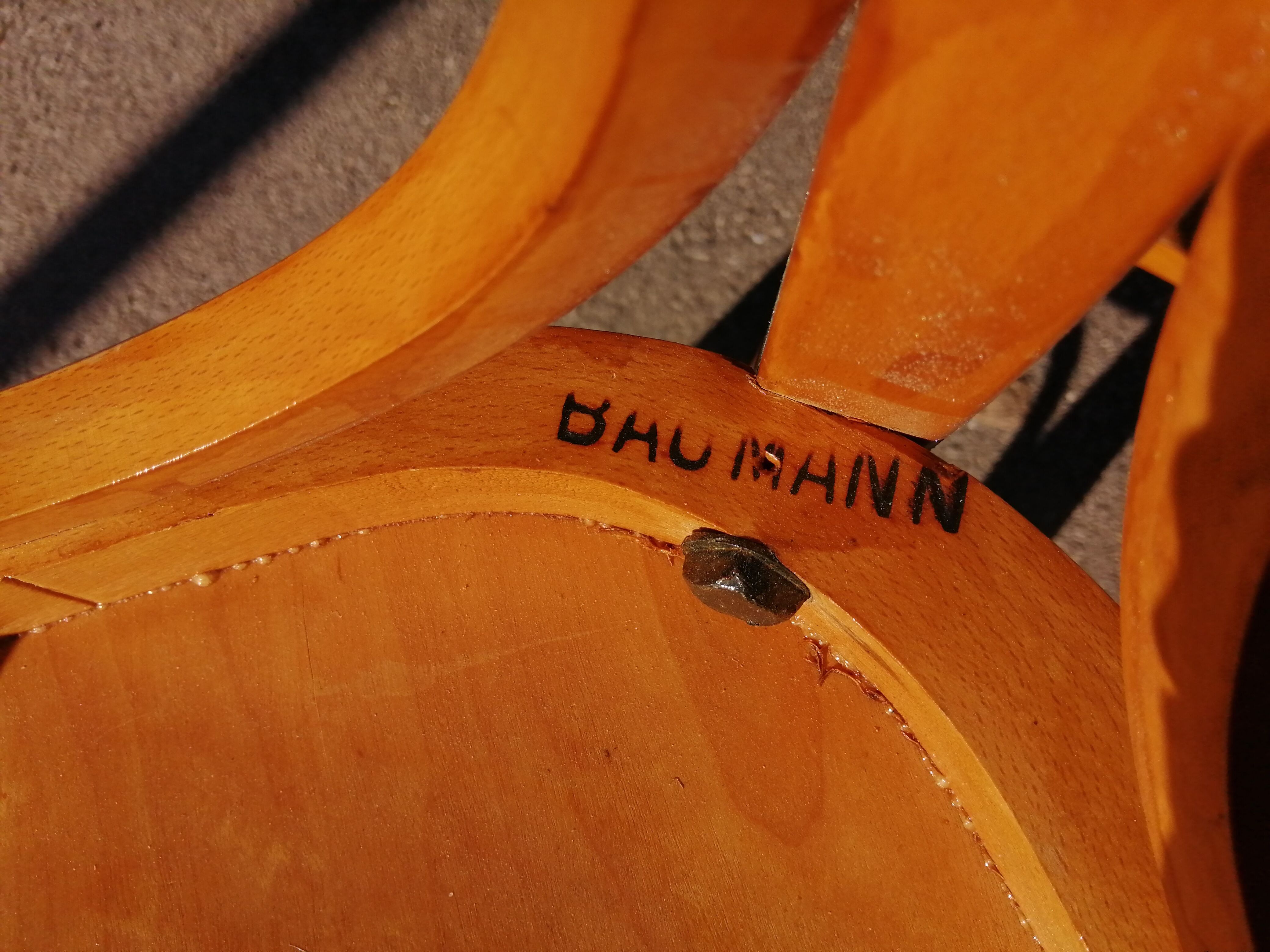 Series of 3 chairs bistrot bauhmann - vintage