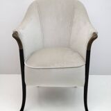 Pair of Giorgetti Italian Velvet Armchairs "Progetti", 1980s