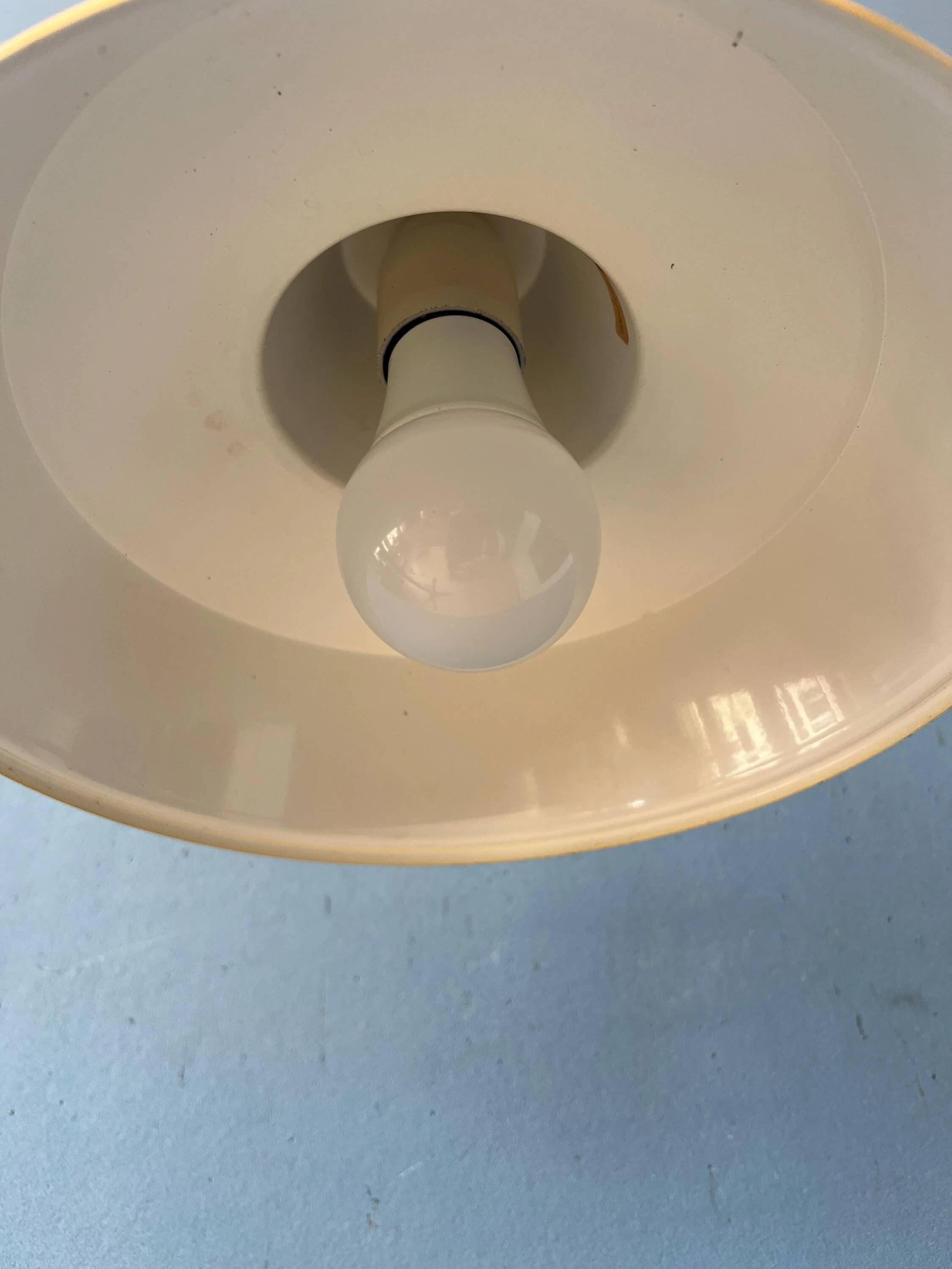 Small vintage yellow industrial pendant light