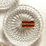 6 Bleikristall crystal coasters with lead 24% PbO